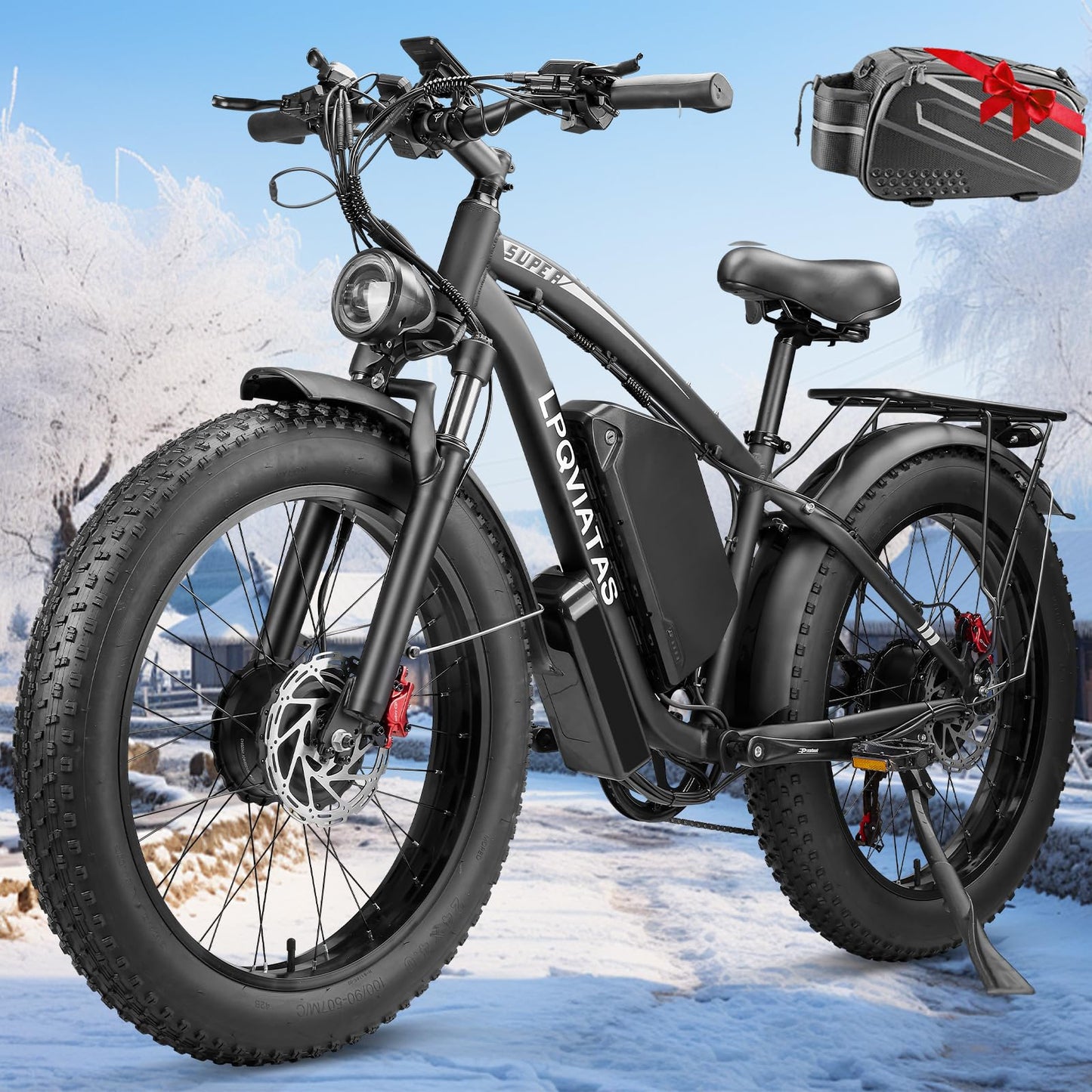 RIDEN X6 Dual-Motor Fat-Tyre Electric Bike | 52V Removable Battery, 7-Speed, 24" Fat Tyres, Hydraulic Brakes