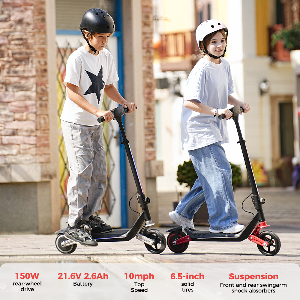 iScooter K6 Kids Electric Scooter | Dual Suspension, LED Display, Top Speed 9mph, Ages 6+